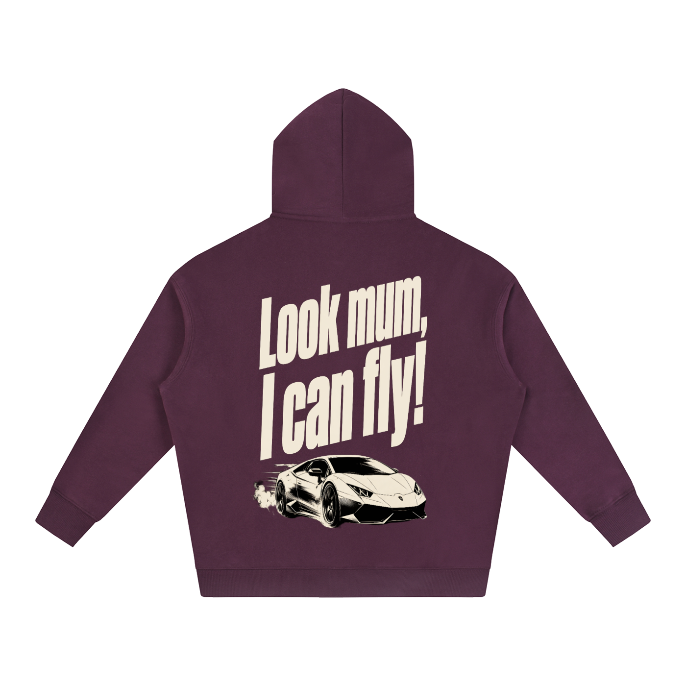 Oversized Hoodie - Look Mum.. I Can Fly
